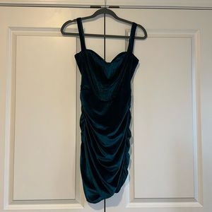 MICAS teal green velvet dress. Size XL.